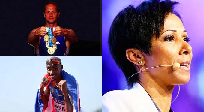 Steve Redgrave, Mo Farah, Kelly Holmes