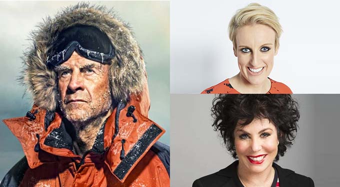 Ranulph Fiennes, Steph McGovern, Ruby Wax