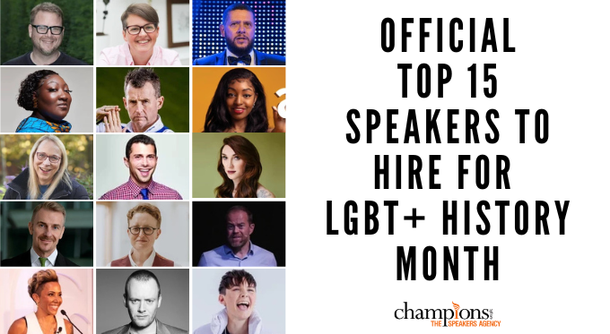 An image of The Official Top 15 Speakers to Hire for LGBT+ History Month via Champions Speakers
