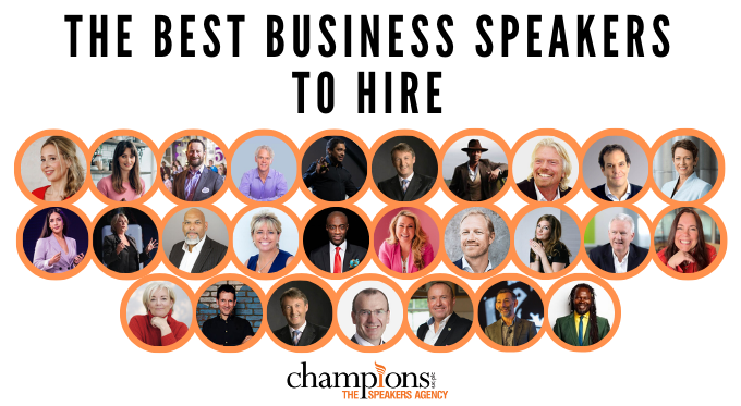 An image of the official best business speakers to hire from Champions Speakers