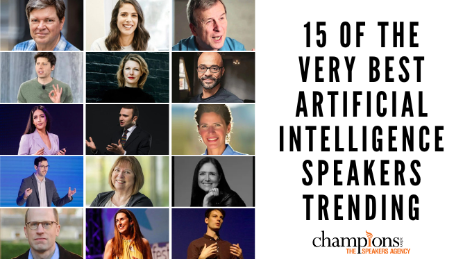 An image of the 15 very best artificial intelligence speakers to hire via Champions Speakers