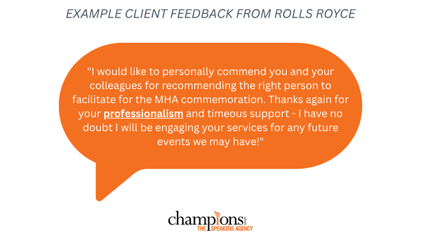 22% of Clients Rate Professionalism as a Key Quality of a Speaker’s Agency