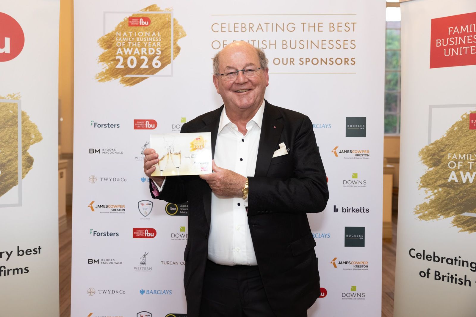John Hayes collecting the Family Business of the Year Award for Midlands & Central