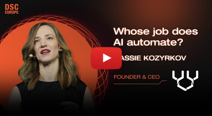 Whose job does AI automate? | Cassie Kozyrkov | DSC Europe 23