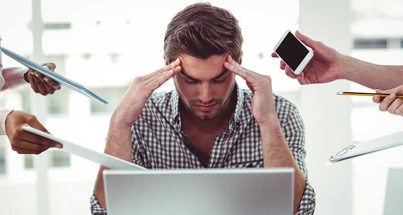 Stressed businessman