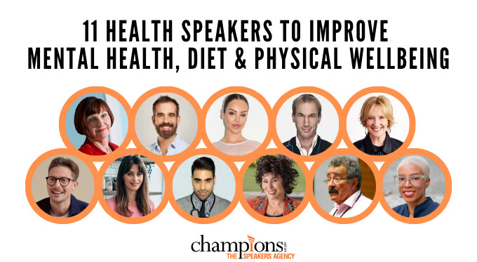 An image of the 11 Health Speakers to Improve Mental Health, Diet &amp; Physical Wellbeing to hire via Champions Speakers