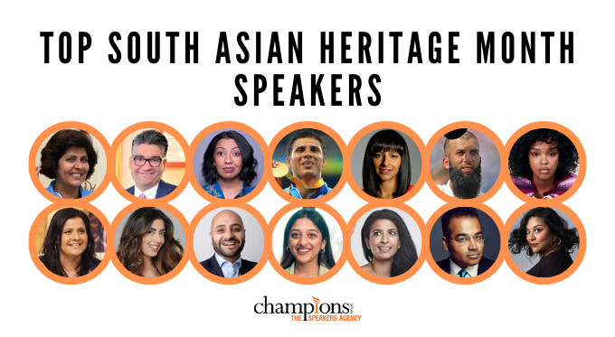 An image of the Top South Asian Heritage Month Speakers to hire via Champions Speakers