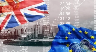 United Kingdom and European Union flags