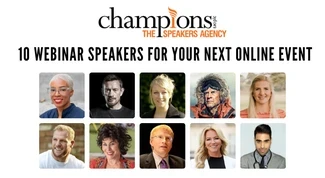 An image of the 10 Webinar Speakers For Your Next Online Event to hire via Champions Speakers