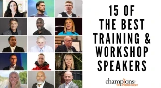 An image of 15 of the Best Training &amp; Workshop Speakers to hire via Champions Speakers