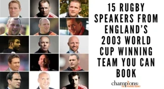 An image of 15 Rugby Speakers from England’s 2003 World Cup Winning Team You Can Book via Champions Speakers
