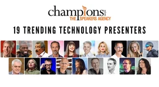 An image of 19 Trending Technology Presenters to hire via Champions Speakers