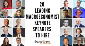 An image of the 20 World Leading Macroeconomist Keynote Speakers to Hire via Champions Speakers