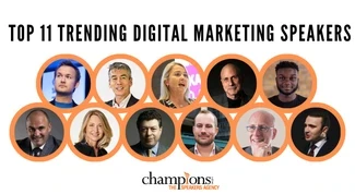 An image of the Top 11 Trending Digital Marketing Speakers to hire via Champions Speakers