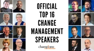 An image of The Official Top 16 Change Management Speakers to hire via Champions Speakers