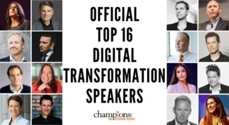 An image of The Official Top 16 Digital Transformation Speakers to hire via Champions Speakers