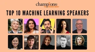 An image of the Top 10 Machine Learning Keynote Speakers to hire via Champions Speakers