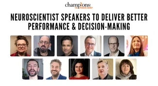 An image of the Top 11 Neuroscientist Keynote Speakers to Deliver Better Performance & Decision-Making to hire via Champions Speakers