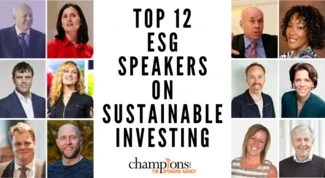 An image of the Top 12 ESG Speakers on Sustainable Investing to hire via Champions Speakers